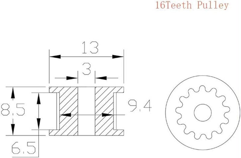 Lfang GT2 Timing Pulley 20 Tooth Wheel Bore 5mm Width 6mm Aluminum 3D Printer Parts - Image 3